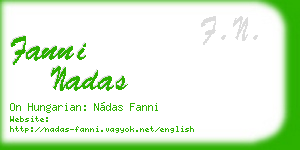 fanni nadas business card